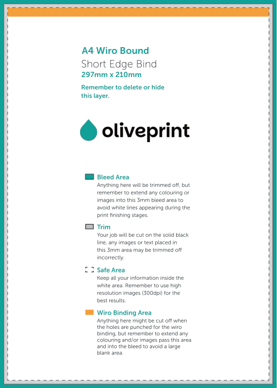 Brochures & Booklets: Wiro Bound Brochure – A4 / Short Edge Bind / Portrait artwork template preview