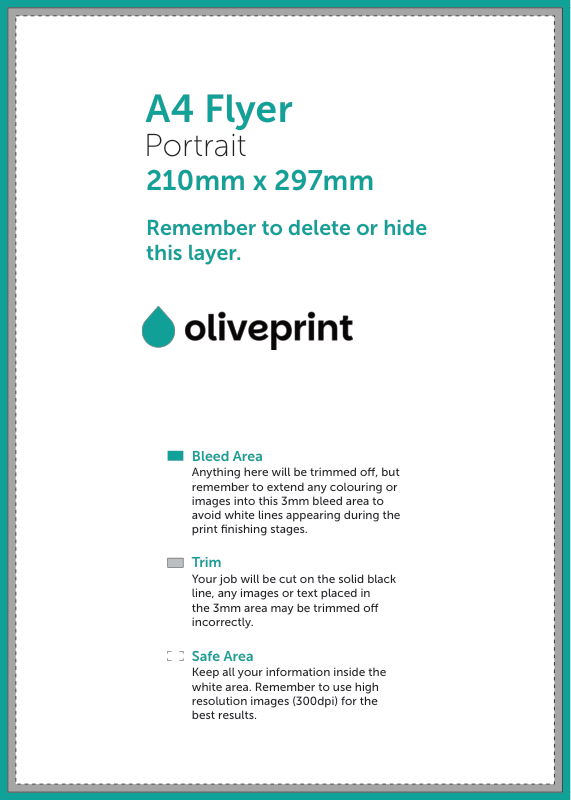 Flyers & Leaflets: A4 – Portrait / Single Sided artwork template preview