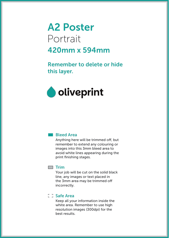 Posters: A2 – Portrait artwork template preview