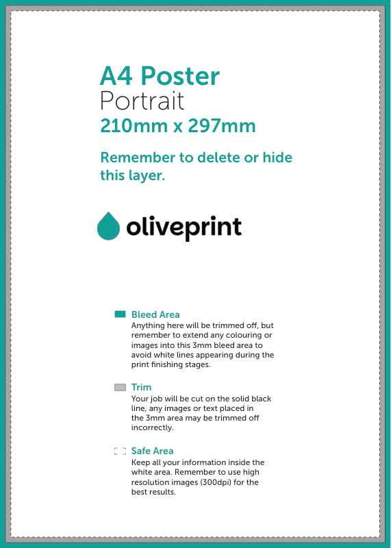 Posters: A4 – Portrait artwork template preview