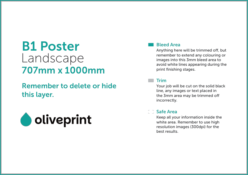 Posters: B1 – Landscape artwork template preview