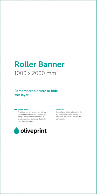 Roller Banners: Roller Banner (1000 x 2000 mm) artwork template preview