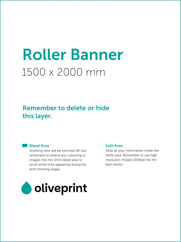 Roller Banners: Roller Banner (1500 x 2000 mm) artwork template preview