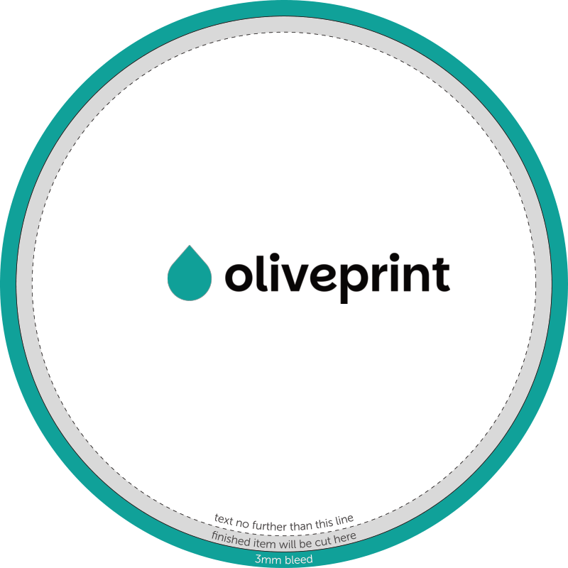 Stickers & Labels: Circle Stickers on Sheets & Rectangle Individual – 100mm artwork template preview