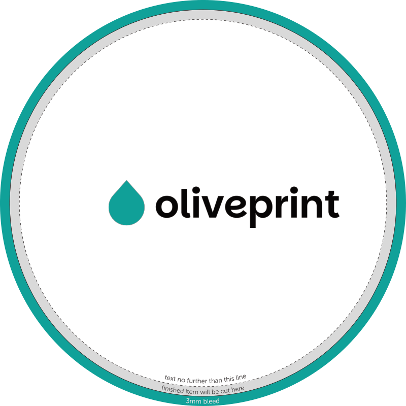 Stickers & Labels: Circle Stickers on Sheets & Rectangle Individual – 120mm artwork template preview
