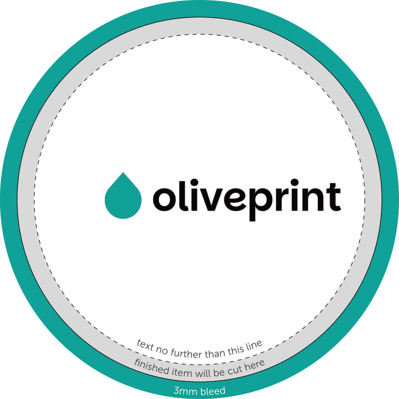 Stickers & Labels: Circle Stickers on Sheets & Rectangle Individual – 64mm artwork template preview