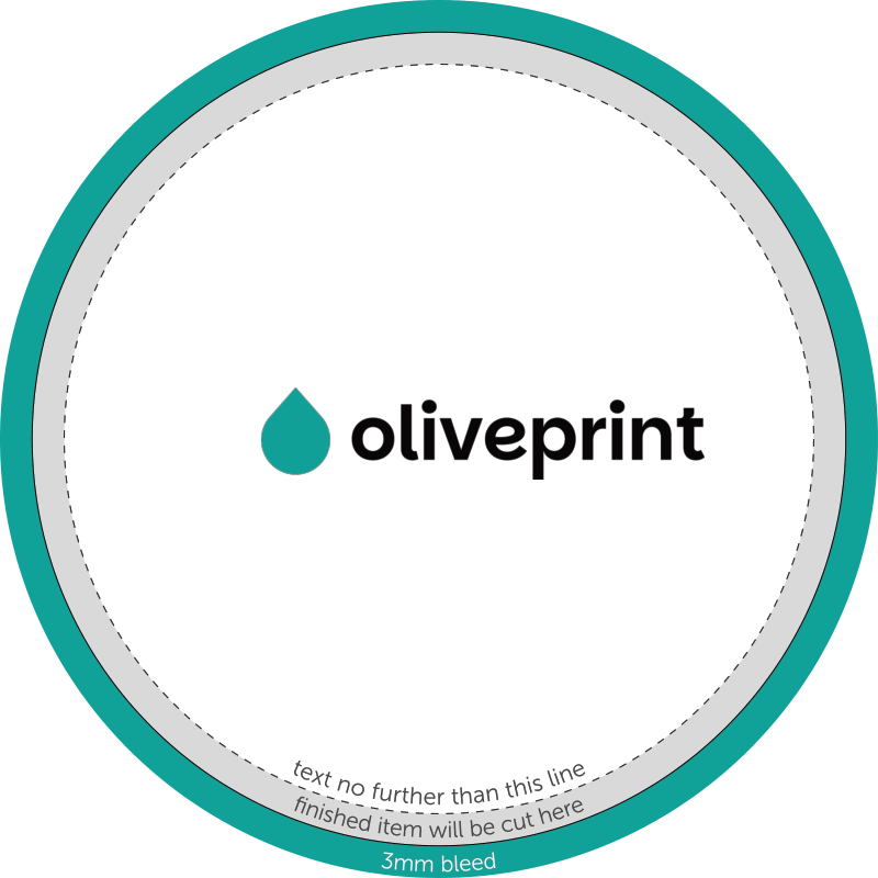 Stickers & Labels: Circle Stickers on Sheets & Rectangle Individual – 76mm artwork template preview