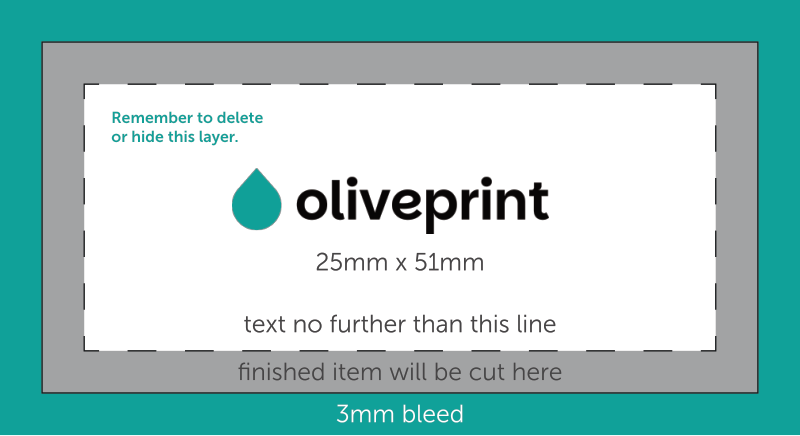 Stickers & Labels: Rectangle Individual Stickers – 25 x 51 artwork template preview