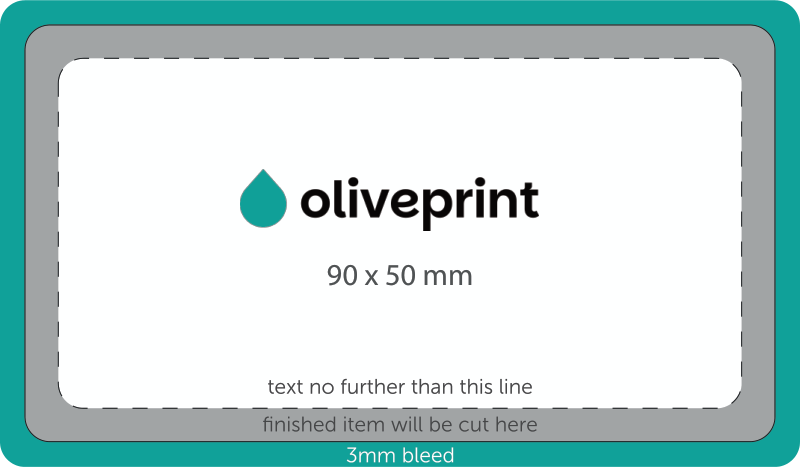 Stickers & Labels: Rectangle Stickers on Rolls – 90 x 50 artwork template preview