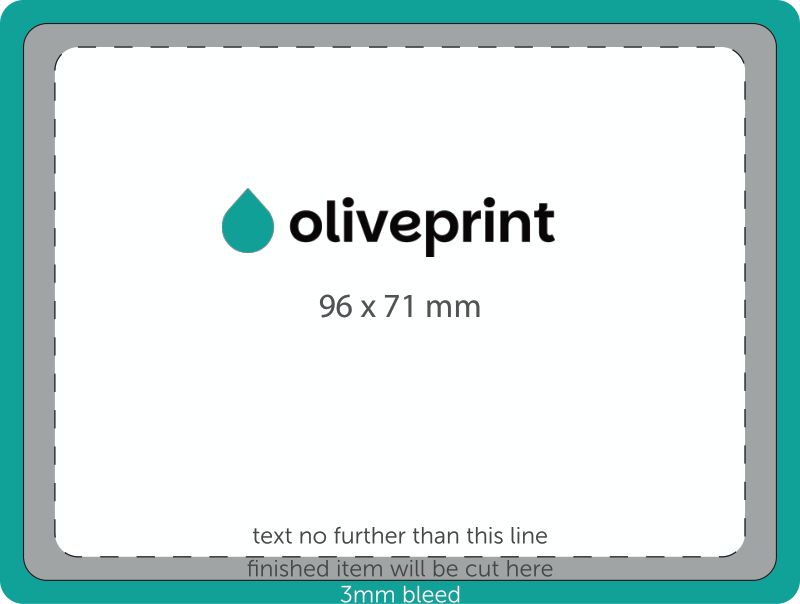 Stickers & Labels: Rectangle Stickers on Rolls – 96 x 71 artwork template preview