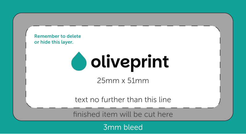 Stickers & Labels: Rectangle Stickers on Sheets – 25 x 51 artwork template preview
