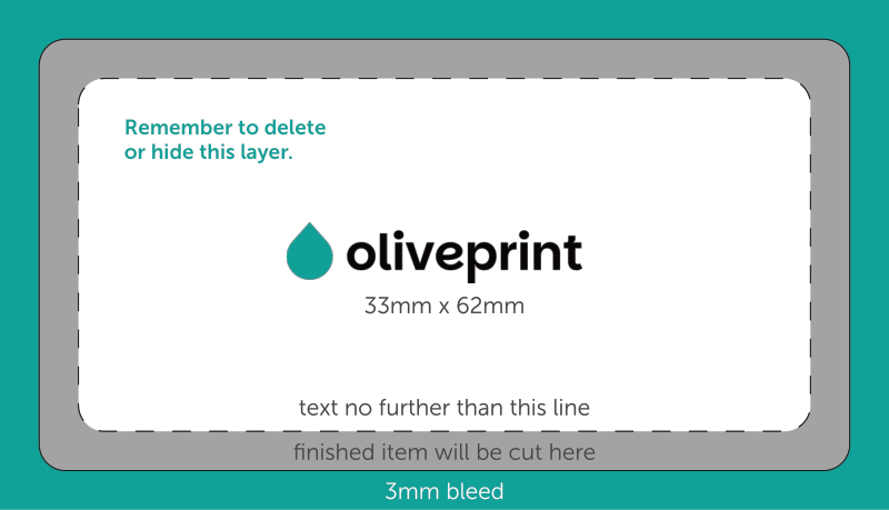 Stickers & Labels: Rectangle Stickers on Sheets – 33 x 62 artwork template preview