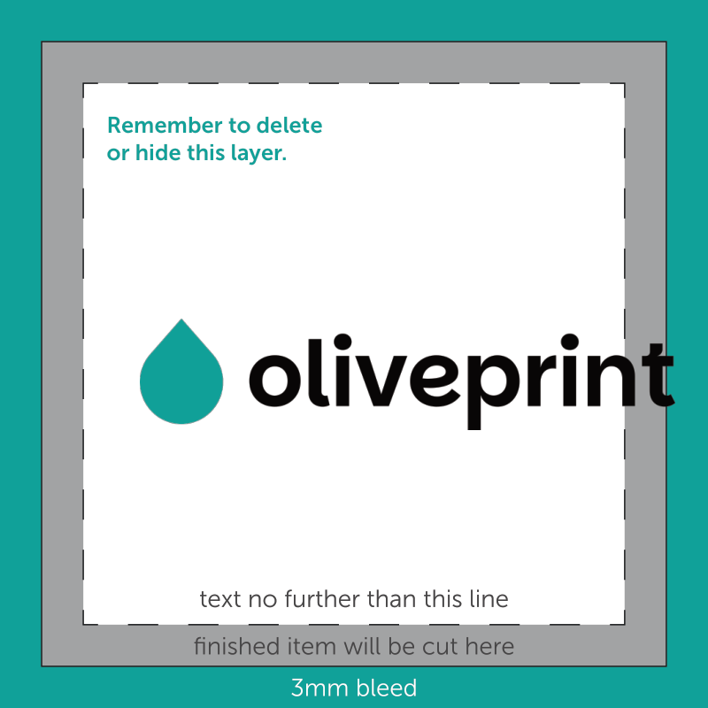 Stickers & Labels: Square Individual Stickers – 45mm x 45mm artwork template preview