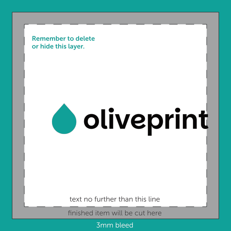 Stickers & Labels: Square Individual Stickers – 51mm x 51mm artwork template preview