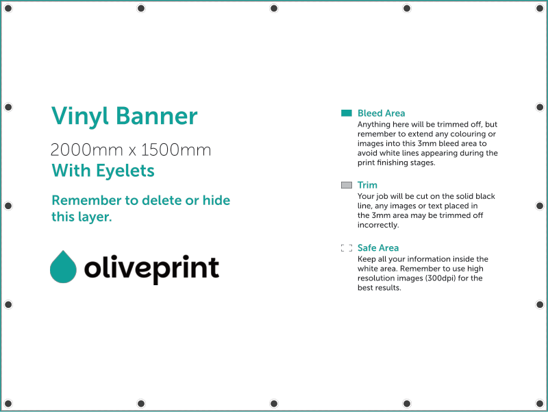 Vinyl Banners: 2000mm – 2000 x 1500 artwork template preview