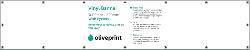 Vinyl Banners: 3000mm – 3000 X 600 artwork template preview