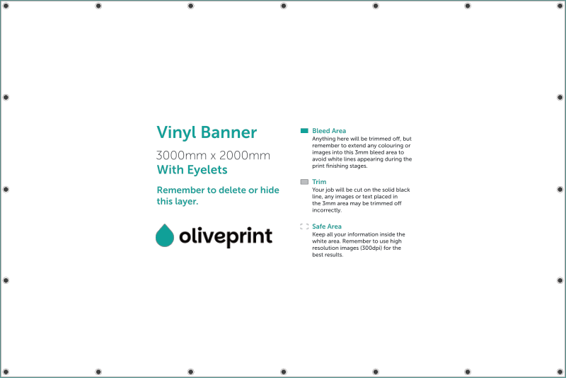 Vinyl Banners: 3000mm – 3000 x 2000 artwork template preview