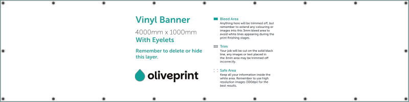 Vinyl Banners: 4000mm – 4000 x 1000 artwork template preview