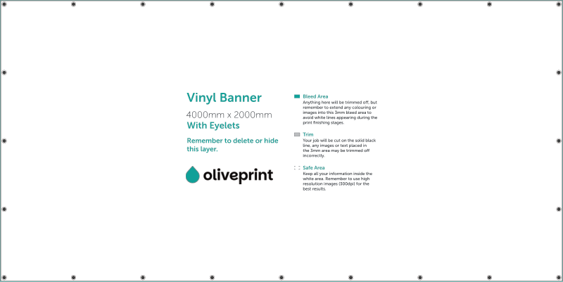 Vinyl Banners: 4000mm – 4000 x 2000 artwork template preview