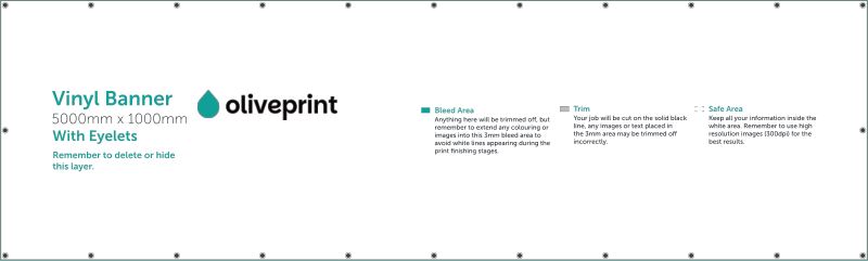 Vinyl Banners: 5000mm – 5000 X 1000 artwork template preview